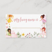 魔法の何あなたの妖精の名前誕生日ゲーム エンクロージャーカード (正面)