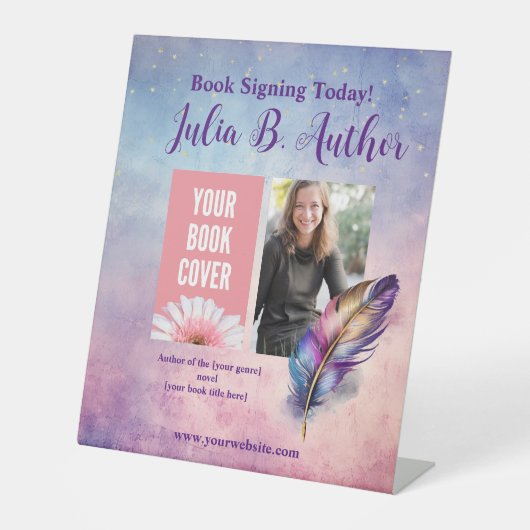 魔法の作家ブックの署名またはブックの起動 台座サイン (正面)