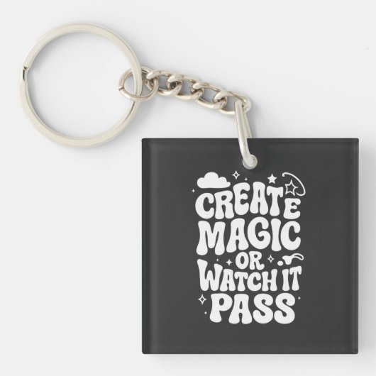 魔法の作成またはパスの監視 キーホルダー (正面)