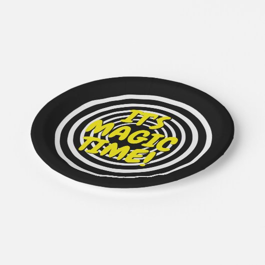 魔法の催眠おもしろい誕生日パーティー ペーパープレート (アングル)