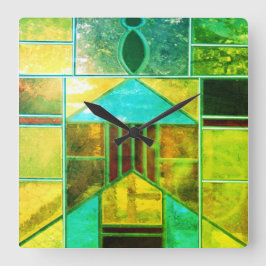 魔法の光が窓から差し込む スクエア壁時計