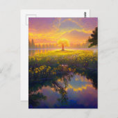 魔法の光を受け入れる木 ポストカード (正面/裏面)