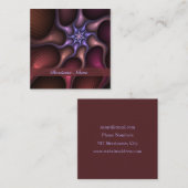 魔法の光沢のある抽象芸術カラフルフラクタルの自己名 スクエア名刺 (正面/裏面)