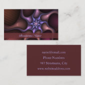 魔法の光沢のある抽象芸術カラフルフラクタルの自己名 名刺 (正面/裏面)