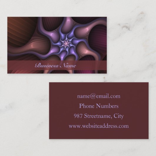 魔法の光沢のある抽象芸術カラフルフラクタルの自己名 名刺 (正面/裏面)