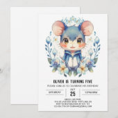 魔法の冒険ねずみ誕生日 招待状 (正面/裏面)