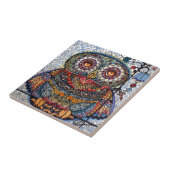 魔法の写実的なフクロウの絵画 タイル (側面)