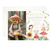 魔法の写真エンチャント妖精ファースト誕生日 招待状