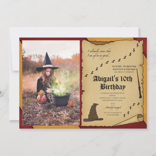 魔法の写真招待状 招待状 (正面)