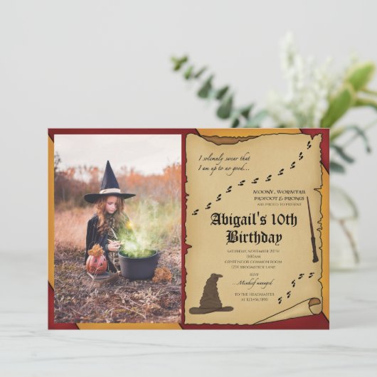 魔法の写真招待状 招待状 (スタンド正面)