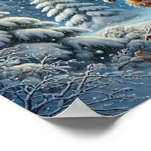 魔法の冬のそり乗り ポスター (角)