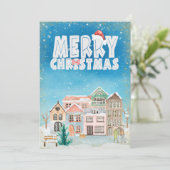 魔法の冬のハウズスノービレッジメリークリスマス シーズンカード (スタンド正面)