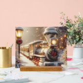 魔法の冬のワンダーランドのクリスマストレイン アクリルサイン (ウェディング)