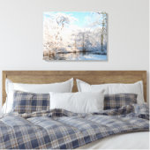 魔法の冬のワンダーランドの風景 キャンバスプリント (インサイチュ (寝室))