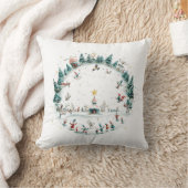 魔法の冬のワンダーランド装飾枕 クッション (ブランケット)