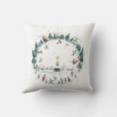 魔法の冬のワンダーランド装飾枕 クッション (裏面)