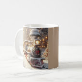 魔法の冬のワンダーランド クリスマストレイン コーヒーマグカップ (正面左)