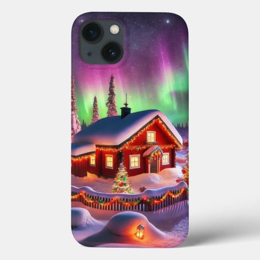 魔法の冬のワンダーランド：サンタズビレッジ Case-Mate iPhoneケース (裏面)