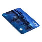 魔法の冬の夜で星空とリガ マグネット (右側)