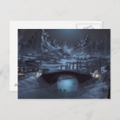 魔法の冬の夜のポストカード ポストカード (正面/裏面)