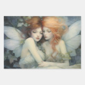 魔法の冬の妖精クリスマスエレガンス ラッピングペーパーシート (正面)