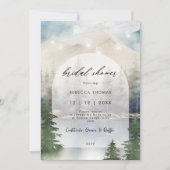 魔法の冬の森のブライダルシャワー招待 招待状 (正面)