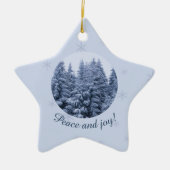 魔法の冬の森 – カスタムセラミックオーナメント セラミックオーナメント (正面)