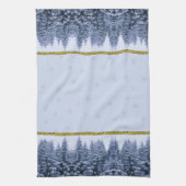 魔法の冬の森 – カスタム キッチンタオル (縦)
