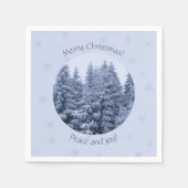 魔法の冬の森 – クリスマスパーティー スタンダードカクテルナプキン (正面)