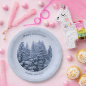 魔法の冬の森 – クリスマスパーティー ペーパープレート (パーティー)