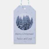 魔法の冬の森 – クリスマス ギフトタグ (正面)