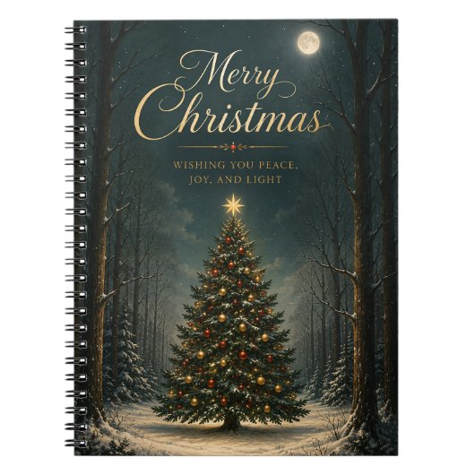魔法の冬の森 クリスマス ノートブック (正面)