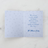 魔法の冬の森 – 青、カスタム ノートカード (内部)