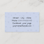 魔法の冬の森 – 青、カスタム 名刺 (裏面)