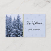 魔法の冬の森 – 青、カスタム 名刺 (正面)