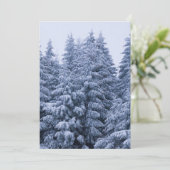 魔法の冬の森 – 青、カスタム 招待状 (スタンド正面)