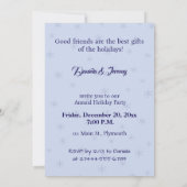 魔法の冬の森 – 青、カスタム 招待状 (裏面)