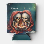 魔法の冬の瞬間、二体のスケルトン 缶クーラー (正面)
