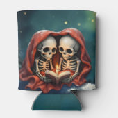 魔法の冬の瞬間、二体のスケルトン 缶クーラー (裏面)