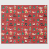 魔法の冬：クリスマスラッピング紙 ラッピングペーパー (フラット)