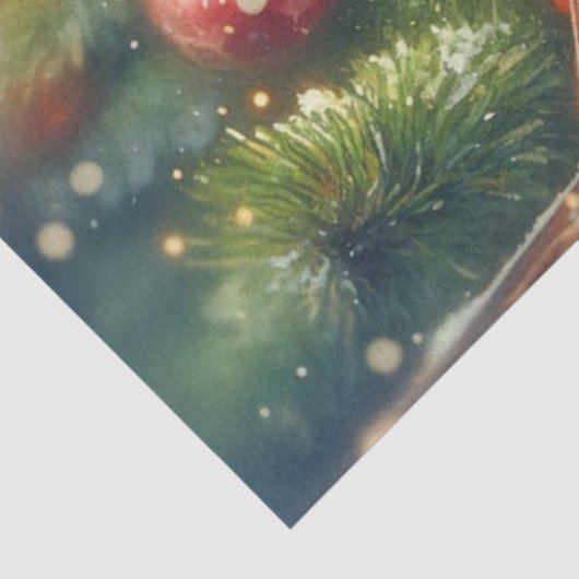 魔法の列車に乗るクリスマスマウスのデコパージュ 薄葉紙 (詳細)