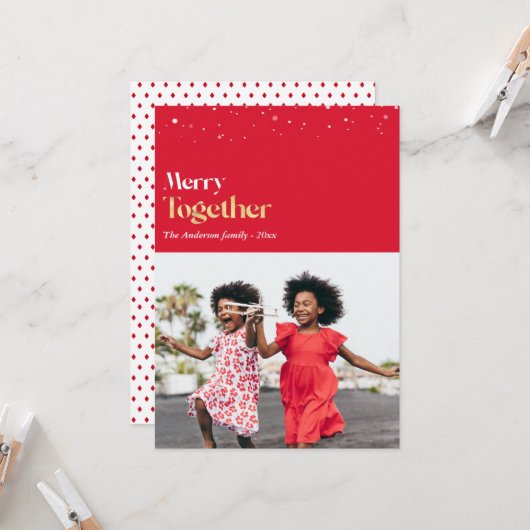 魔法の力を合わメリーせたクリスマス  カード (正面/裏面インサイチュ)