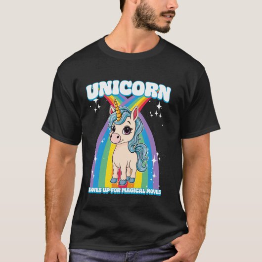 魔法の動きのためのユニコーンの蹄 ユニコーン Tシャツ (正面)