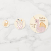 魔法の友人のパーソナライズな誕生日の名前および年齢 コンフェッティ (正面)