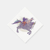 魔法の友人 |ユニコーン、アルパカ、子猫、スロース スタンダードカクテルナプキン (角)