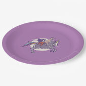 魔法の友人 |ユニコーン、アルパカ、子猫、スロース ペーパープレート (アングル)