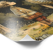 魔法の友情:ドラゴンと子供 フォトプリント (角)