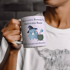 魔法の名前をカスタムするおもしろい幽霊 コーヒーマグカップ