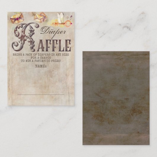 魔法の呪文おむつラッフルチケット エンクロージャーカード (正面/裏面)