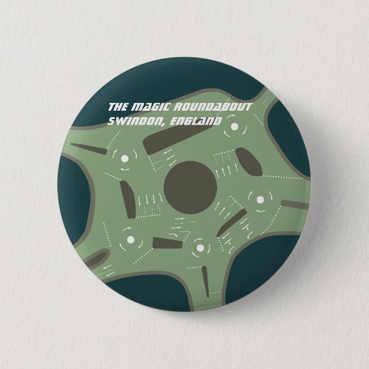 魔法の回り道、スウィンドン、イギリス 缶バッジ (正面)